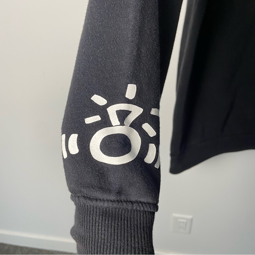 145. Ariana Grande / 7 rings oversized black long sweater hoodie tunic - Picture 4 of 9